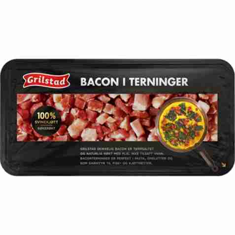 Bilde av Grilstad bacon i terninger. Bilde av Grilstad bacon i terninger.