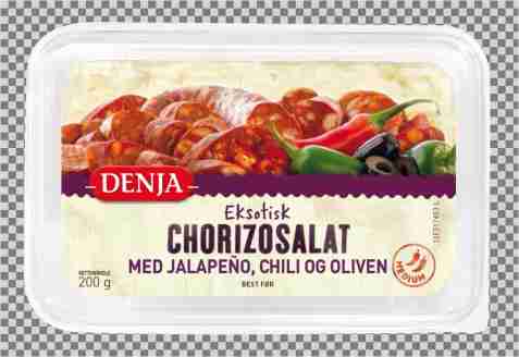Bilde av Denja chorizosalat. Bilde av Denja chorizosalat.