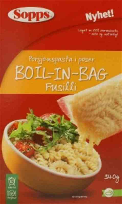 Bilde av Sopps Fusilli Boil-in-bag. Bilde av Sopps Fusilli Boil-in-bag.