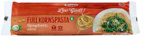 Bilde av Sopps Spaghetti Fullkorn. Bilde av Sopps Spaghetti Fullkorn.