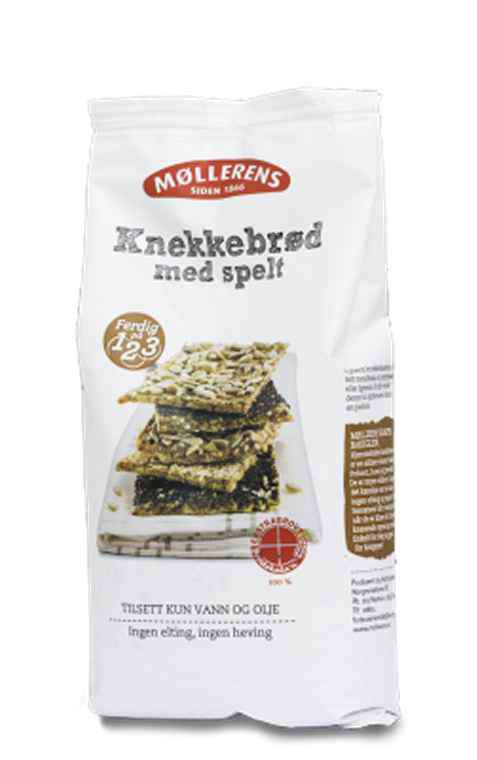 Bilde av Møllerens knekkebrød med spelt. Bilde av Møllerens knekkebrød med spelt.