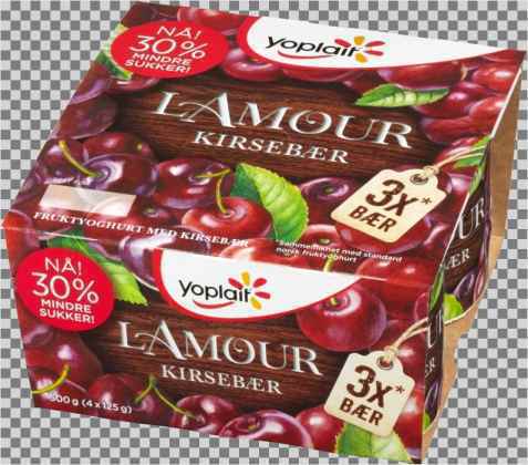 Bilde av Fjordland Yoplait Lamour Vanilje med kirsebær. Bilde av Fjordland Yoplait Lamour Vanilje med kirsebær.
