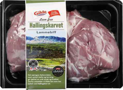 Bilde av Gilde hallingskarvet lammebiff av mørbrad. Bilde av Gilde hallingskarvet lammebiff av mørbrad.