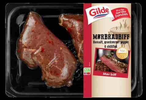 Bilde av Gilde Mørbradbiff krydret. Bilde av Gilde Mørbradbiff krydret.