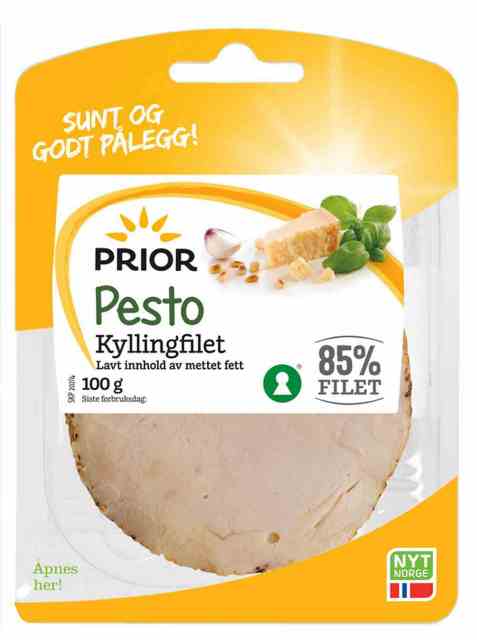 Bilde av Prior kyllingfilet pesto. Bilde av Prior kyllingfilet pesto.