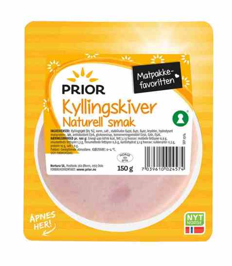 Bilde av Prior kyllingskiver naturell smak. Bilde av Prior kyllingskiver naturell smak.