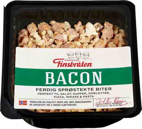 Bilde av Finsbråten stekt bacon. Bilde av Finsbråten stekt bacon.