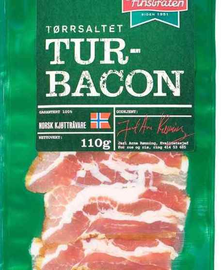 Bilde av Finsbråten tørrsaltet turbacon. Bilde av Finsbråten tørrsaltet turbacon.