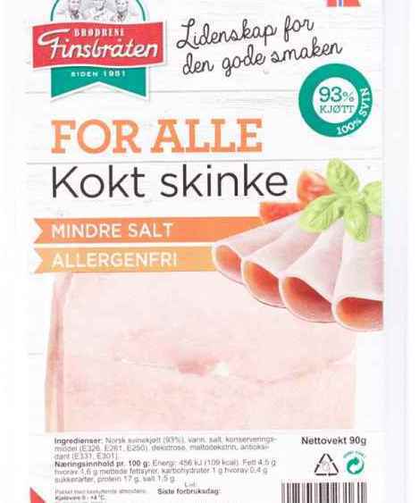 Bilde av Finsbråten for alle kokt skinke. Bilde av Finsbråten for alle kokt skinke.