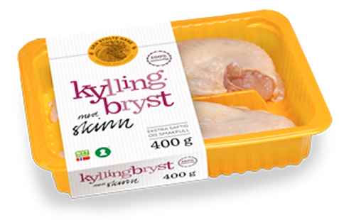 Bilde av Den stolte hane kyllingbryst med skinn. Bilde av Den stolte hane kyllingbryst med skinn.