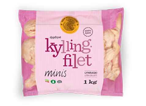 Bilde av Den stolte hane dypfryst kyllingfilet minis.