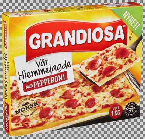 Bilde av Grandiosa VÃ¥r Hjemmelagde med pepperoni. Bilde av Grandiosa VÃ¥r Hjemmelagde med pepperoni.