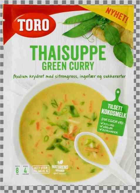 Bilde av Toro thaisuppe green curry. Bilde av Toro thaisuppe green curry.