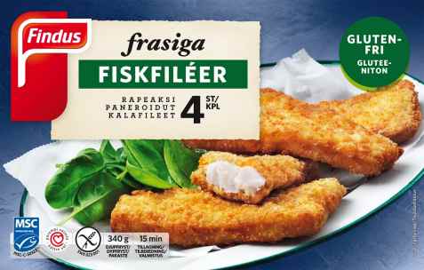 Bilde av Findus frasiga fiskfileter. Bilde av Findus frasiga fiskfileter.