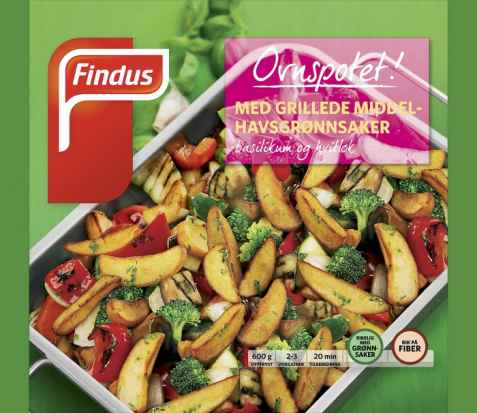 Bilde av Findus Ovnspotet med grillede middelhavsgrønnsaker. Bilde av Findus Ovnspotet med grillede middelhavsgrønnsaker.