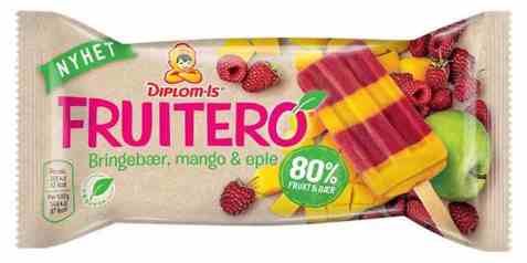 Bilde av Diplom-is Fruitero Bringebær, Mango og Eple. Bilde av Diplom-is Fruitero Bringebær, Mango og Eple.