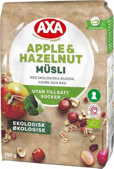 Bilde av Axa musli økologisk frukt og nøtter. Bilde av Axa musli økologisk frukt og nøtter.