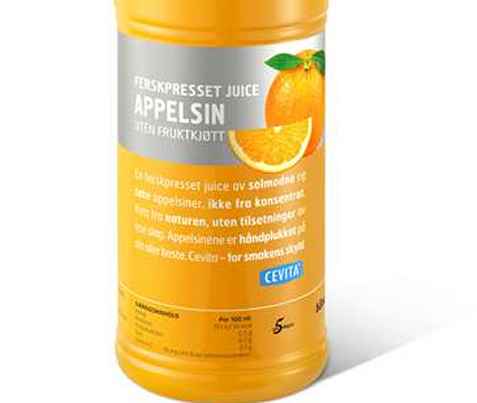 Bilde av Cevita ferskpresset appelsinjuice uten fruktkjøtt. Bilde av Cevita ferskpresset appelsinjuice uten fruktkjøtt.