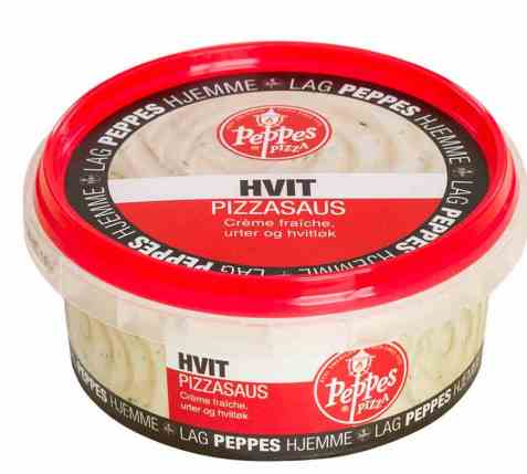 Bilde av Peppes hvit Pizzasaus. Bilde av Peppes hvit Pizzasaus.