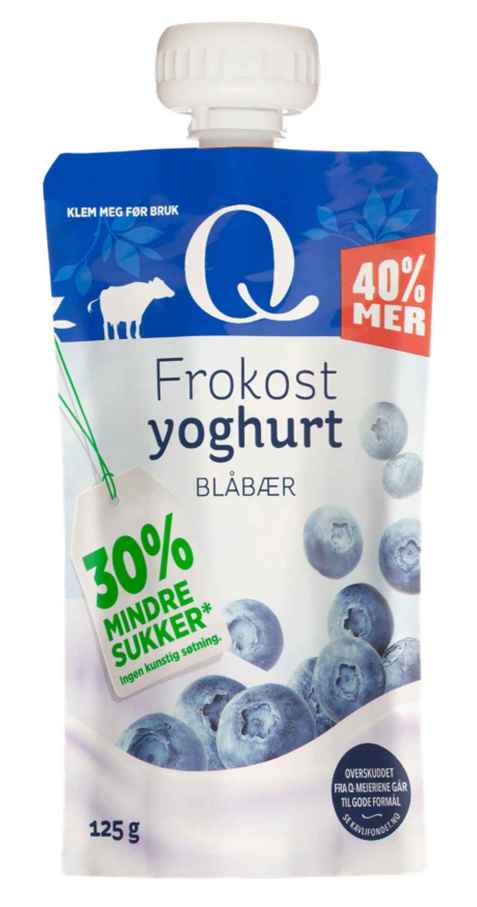 Bilde av Q Frokostyoghurt blåbær. Bilde av Q Frokostyoghurt blåbær.