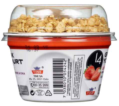 Bilde av Tine 14 Gresk Yoghurt Jordbær. Bilde av Tine 14 Gresk Yoghurt Jordbær.