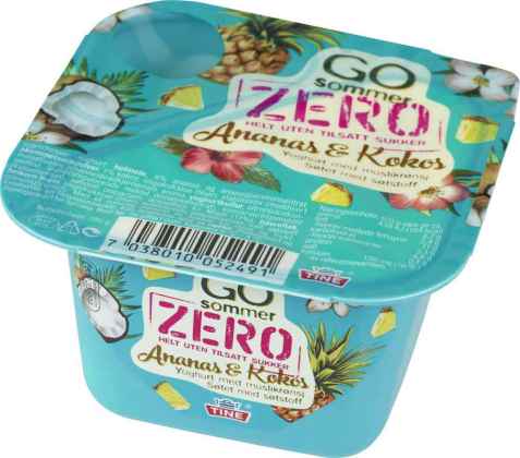 Bilde av Tine Gosommer ZERO Ananas/Kokosyoghurt med müslikrønsj. Bilde av Tine Gosommer ZERO Ananas/Kokosyoghurt med müslikrønsj.