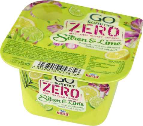 Bilde av Tine Gosommer ZERO Sitron/Limeyoghurt med müslikrønsj.