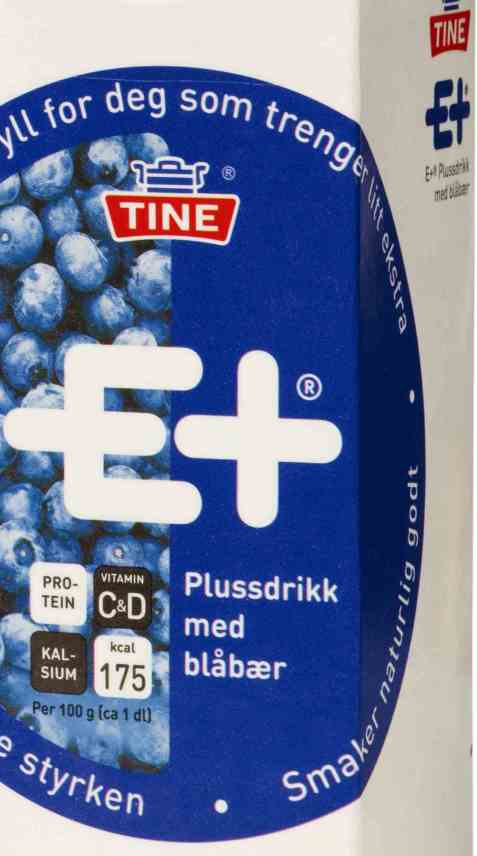 Bilde av Tine E+ drikk blåbær. Bilde av Tine E+ drikk blåbær.