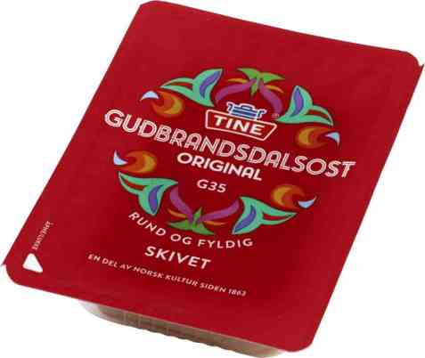 Bilde av Tine Gudbrandsdalsost skiver. Bilde av Tine Gudbrandsdalsost skiver.