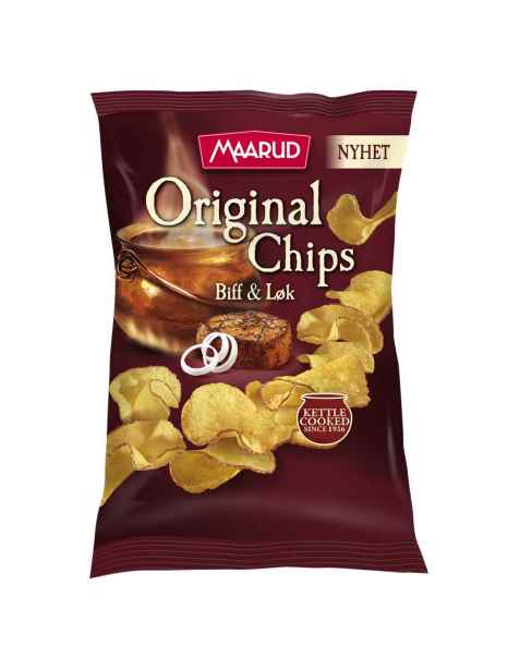 Bilde av Maarud original chips biff og løk.