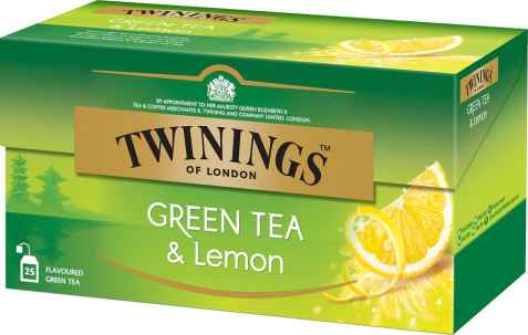 Bilde av Twinings Grønn Te sitron 25 poser. Bilde av Twinings Grønn Te sitron 25 poser.