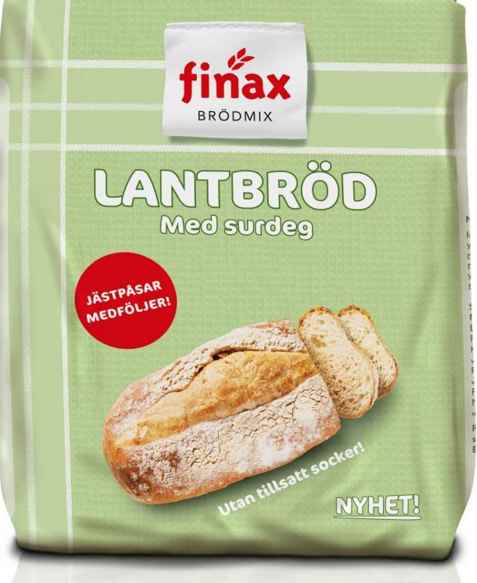 Bilde av Finax Brødmix lantbrød med surdeg.