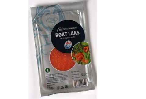 Bilde av Fiskemannen røkt laks i skiver. Bilde av Fiskemannen røkt laks i skiver.