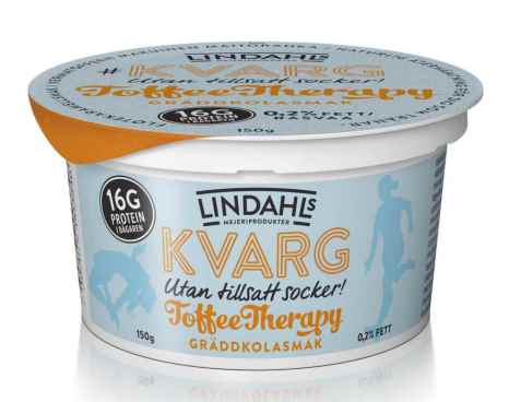 Bilde av Lindahls kvarg med toffeesmak. Bilde av Lindahls kvarg med toffeesmak.