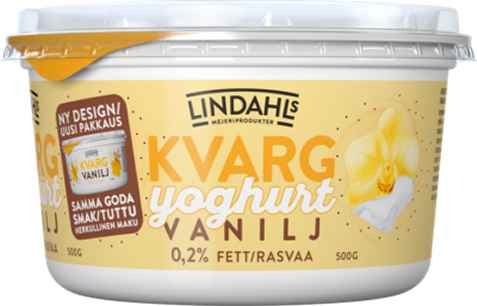 Bilde av Lindahls kvargyoghurt vanilje 500. Bilde av Lindahls kvargyoghurt vanilje 500.