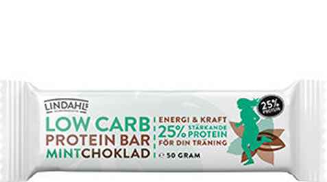Bilde av Lindahls low carb proteinbar mintchoklad. Bilde av Lindahls low carb proteinbar mintchoklad.