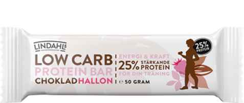 Bilde av Lindahls low carb proteinbar choklad og hallon. Bilde av Lindahls low carb proteinbar choklad og hallon.