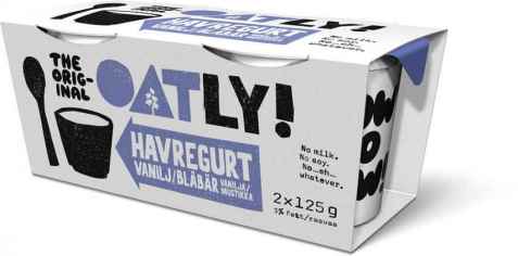 Bilde av Oatly duo havregurt vanilje og blåbær. Bilde av Oatly duo havregurt vanilje og blåbær.