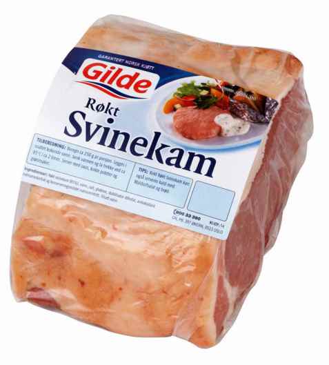 Bilde av Gilde røkt svinekam med ben.
