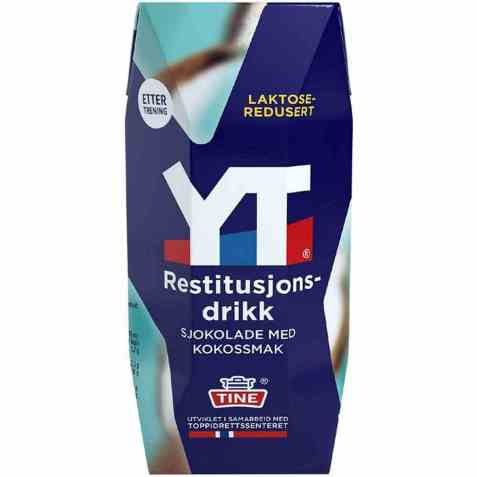 Bilde av Tine YT Restitusjonsdrikk laktoseredusert med sjokolade og kokossmak. Bilde av Tine YT Restitusjonsdrikk laktoseredusert med sjokolade og kokossmak.