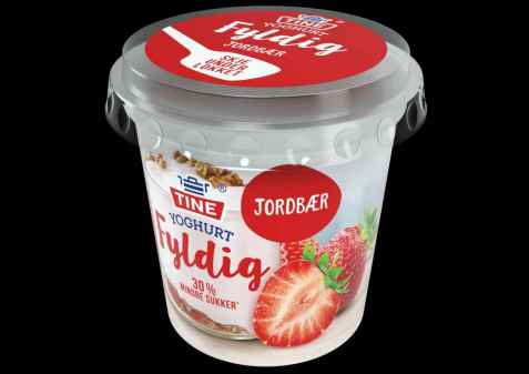 Bilde av Tine Yoghurt fyldig jordbær. Bilde av Tine Yoghurt fyldig jordbær.