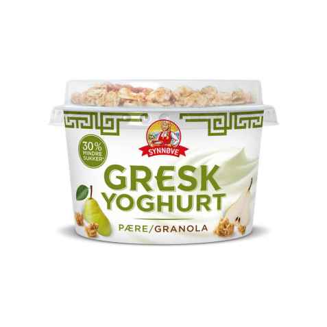 Bilde av Synnøve gresk yoghurt pære og granola.