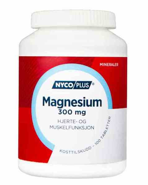 Bilde av Nycomed Nycoplus Magnesium 300mg tabletter.