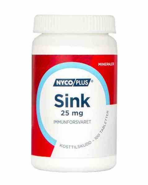 Bilde av Nycomed Nycoplus Sink 25mg tabletter.