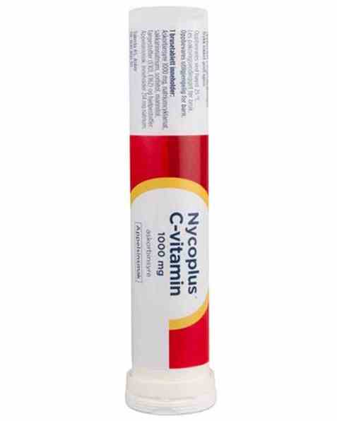 Bilde av Nycomed Nycoplus C-vitamin 1g brusetabletter appelsinsmak. Bilde av Nycomed Nycoplus C-vitamin 1g brusetabletter appelsinsmak.