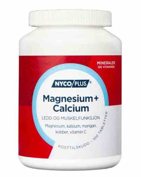 Bilde av Nycomed Nycoplus Magnesium + calcium tabletter 100stk. Bilde av Nycomed Nycoplus Magnesium + calcium tabletter 100stk.