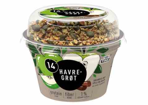 Bilde av Tine 14 Havregrøt eple og kanel. Bilde av Tine 14 Havregrøt eple og kanel.