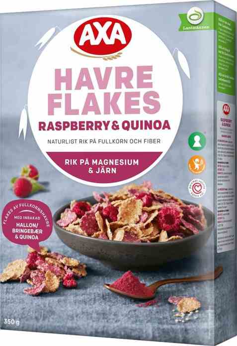 Bilde av Axa havreflakes raspberry og quinoa. Bilde av Axa havreflakes raspberry og quinoa.