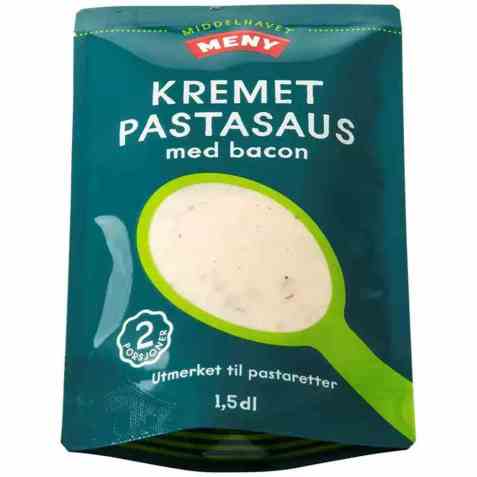 Bilde av Meny pastasaus kremet med bacon. Bilde av Meny pastasaus kremet med bacon.