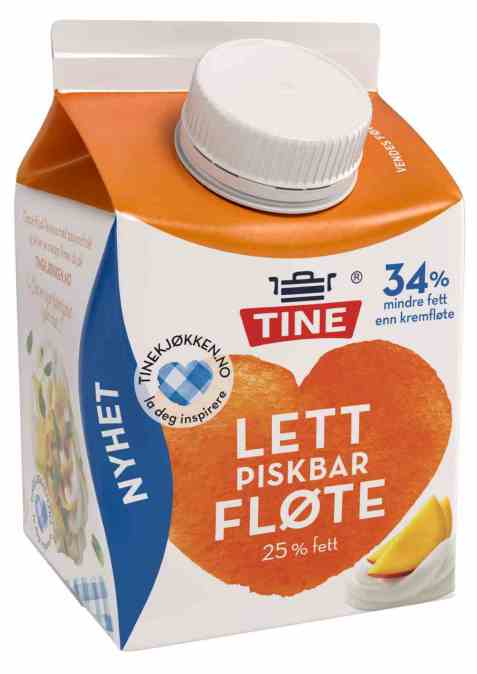 Bilde av Tine Lett Piskbar Fløte. Bilde av Tine Lett Piskbar Fløte.